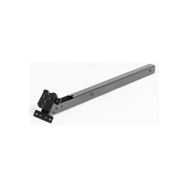 The metal hinge, similar in precision to PCPOS Systems Debit Terminal Drive-Thru Lane Extension Pole, features a long arm and multiple screw holes on a white background.