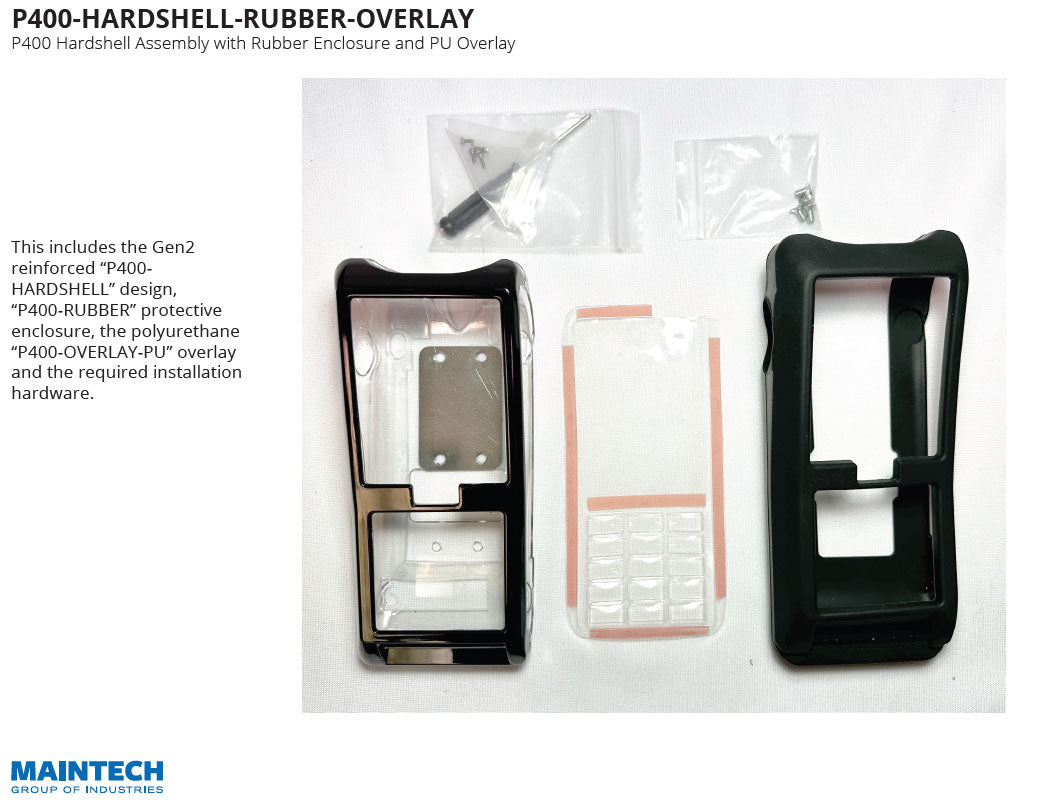 Verifone P400 Hard shell Assembly with Rubber Enclosure and PU Overlay