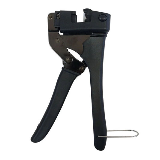 A black and metal INF Multipair 110 Style Punch-Down Tool for 90 Degree Jacks with ergonomic handles, shown against a white background.