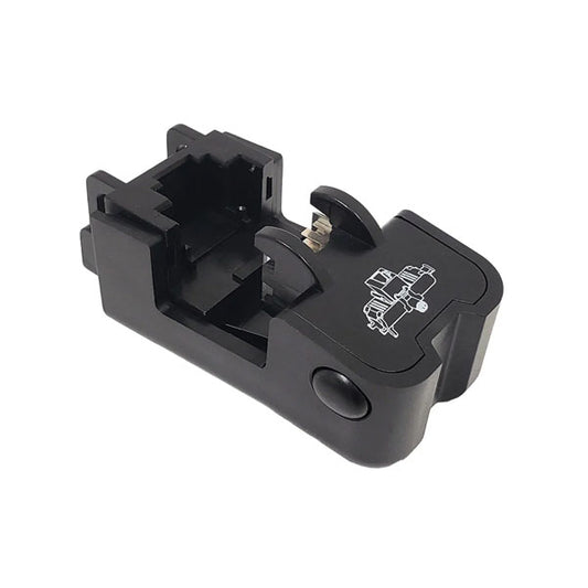 The INF 180 Degree Die Set for Punch-Down Tool is a black plastic cable stripping tool with a slot, cutting blade, and side button—great for prepping RJ45 Cat6 cables before using an 110 punch-down tool or terminating keystone jacks.