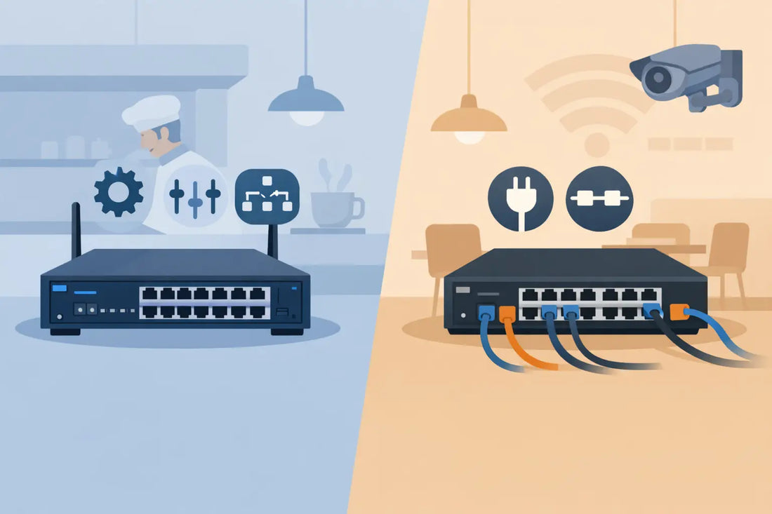 Managed vs Unmanaged PoE Switches for Restaurants