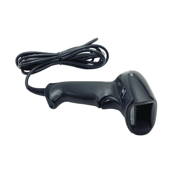 A black PCPOS Systems Honeywell Xenon 1950 1D/2D Scanner (RS232, 1950GSR-2-R) with a trigger is shown on a white background.