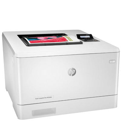 The PCPOS Systems HP Color LaserJet Pro M454dn features best-in-class security with a sleek design ideal for office use. It includes a digital display, produces vibrant top-exit color prints, and supports efficient duplex printing to enhance productivity.