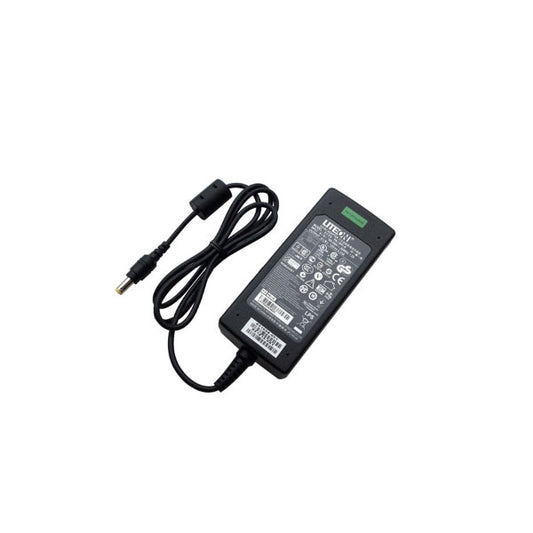 A PCPOS Systems Liteon Power Supply, 40W (input 100-240V 60Hz, output 19V 2.1A), includes a cable and plug with technical specs and certifications on its rectangular body.