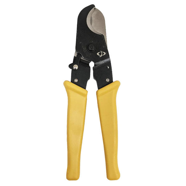 A close-up of the INF Professional Wire Cutter, featuring a curved cutting blade for up to 0 AWG wire (0.75"/19.1mm), with an 8.7" length.