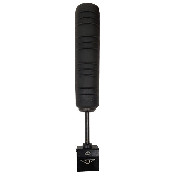 The INF Professional 110/88 Style Impact Punchdown Tool - 4 Pair features a black, textured handle and is ideal for CAT5e patch panels or 110/88 terminal blocks. The base is labeled CUT with a directional arrow for precise operation.