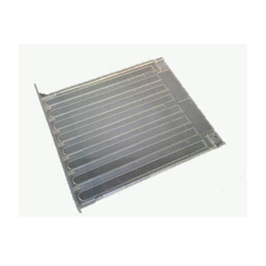 The CPI Telequip T-Flex Coin Dispenser Canister Front Cover is a flat, rectangular front cover with horizontal parallel channels, designed for the T-Flex coin dispenser, shown against a plain white background.