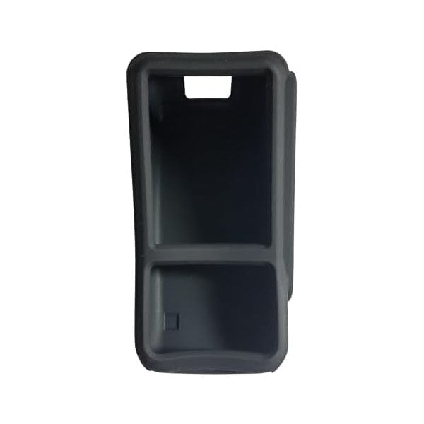 The MAI Verifone V400m-RUBBER polyurethane enclosure case, shown front-facing on a white background, offers durable protection for your Verifone V400m device, much like a car door organizer adds convenient storage and shielding.