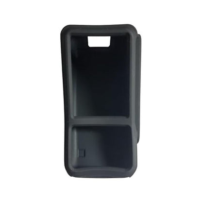 The MAI Verifone V400m-RUBBER polyurethane enclosure case, shown front-facing on a white background, offers durable protection for your Verifone V400m device, much like a car door organizer adds convenient storage and shielding.