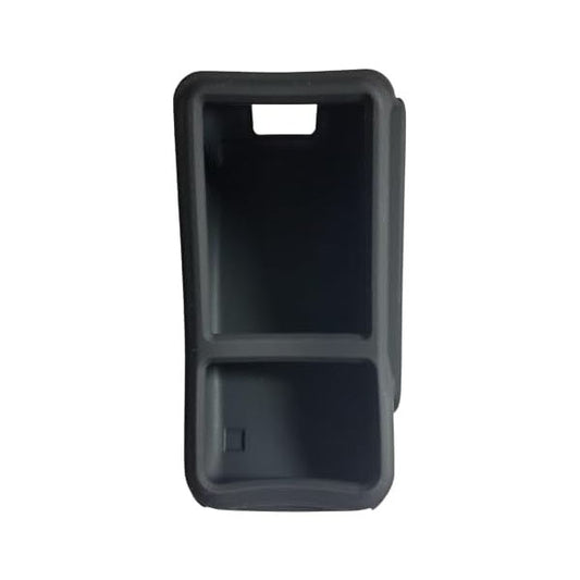 The MAI Verifone V400m-RUBBER polyurethane enclosure case, shown front-facing on a white background, offers durable protection for your Verifone V400m device, much like a car door organizer adds convenient storage and shielding.