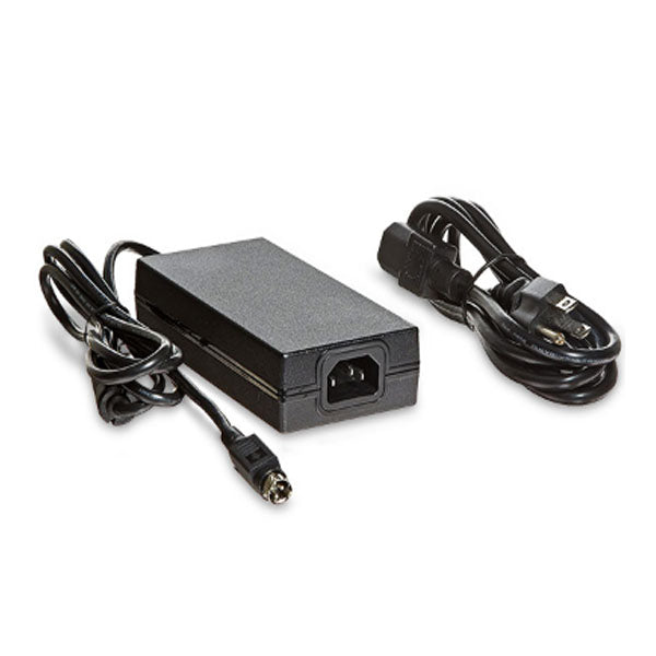 A USED Like New Epson PS-180 24V 2A 50W printer power supply with attached cable and separate coiled power cord are shown on a white background.